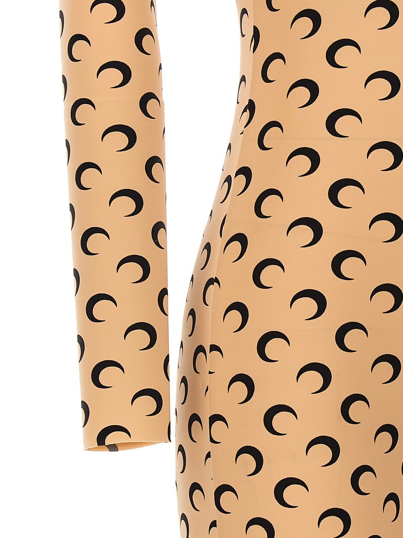 MARINE SERRE Moon Printed Catsuit - Beige