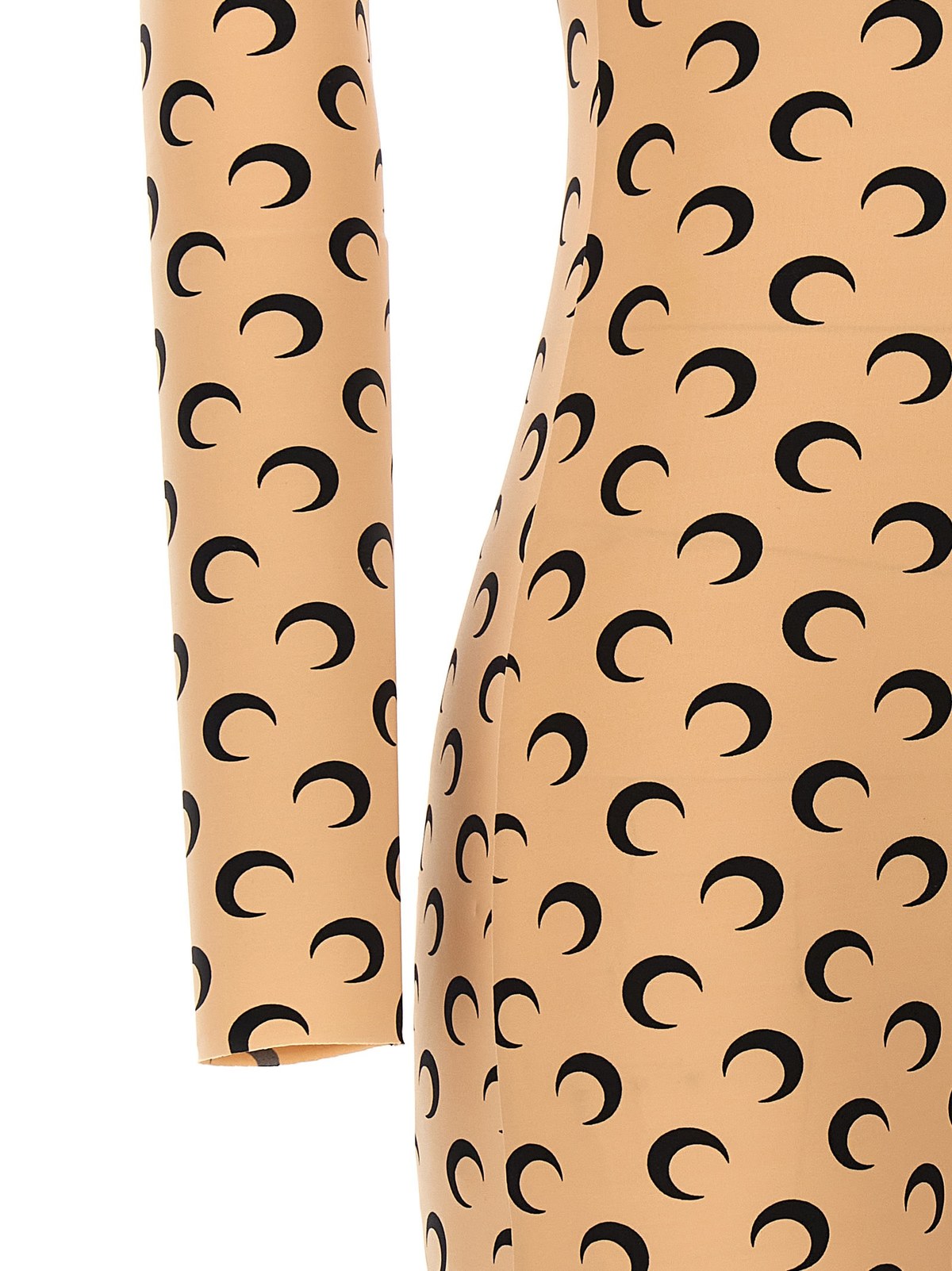 MARINE SERRE Moon Printed Catsuit - Beige - Image 4 of 4