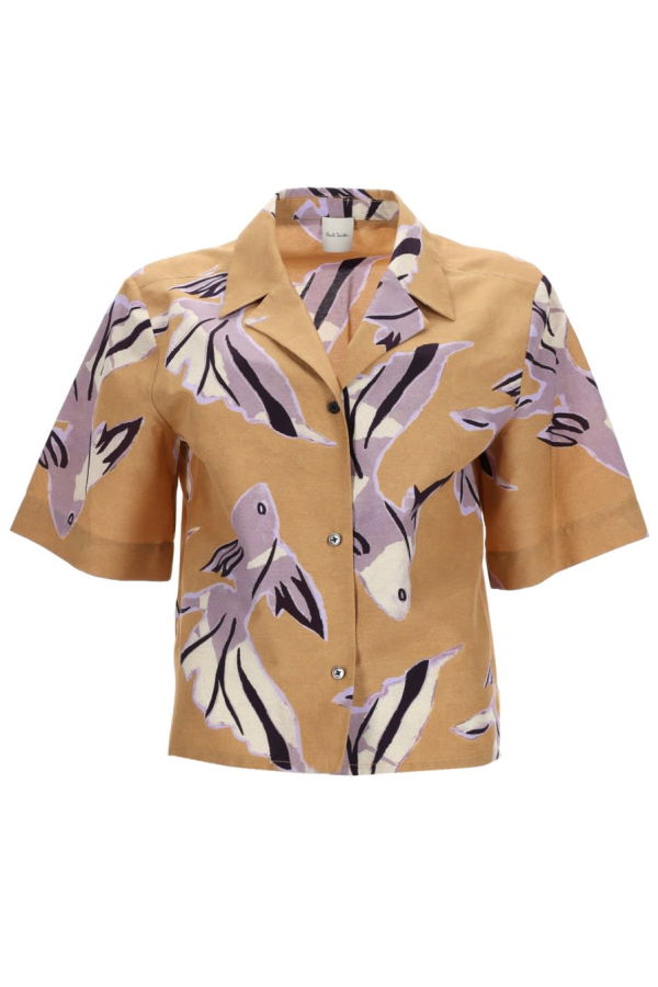 PAUL SMITH Cotton And Silk Shirt - Yellow