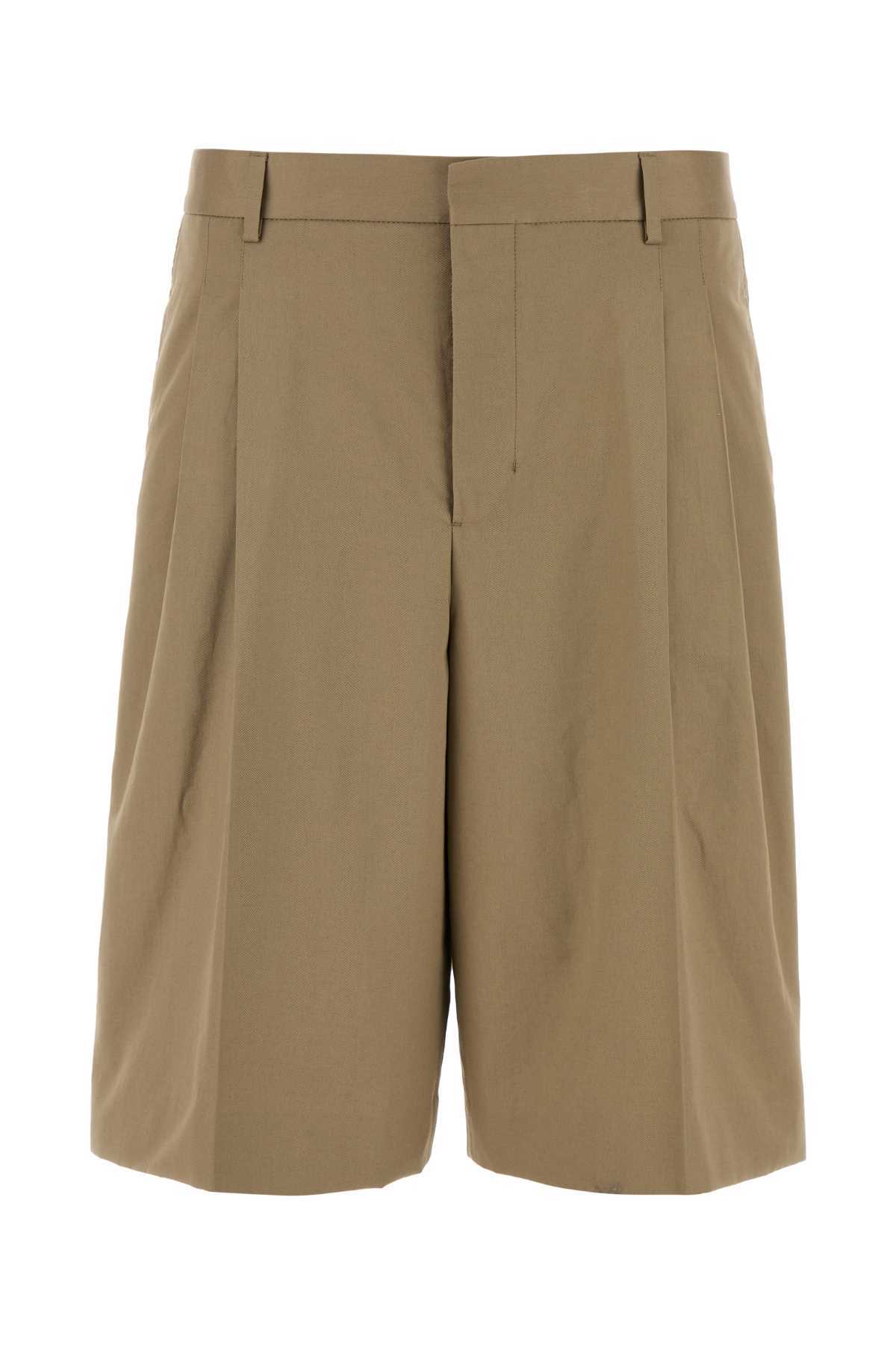 Ami Alexandre Mattiussi Cotton Bermuda Shorts - Dove Grey - Image 1 of 2