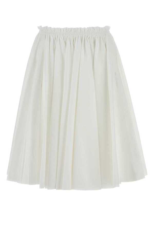 Ami Alexandre Mattiussi White Poplin Skirt