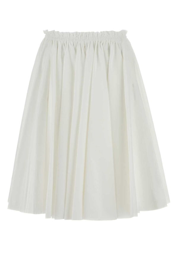 Ami Alexandre Mattiussi White Poplin Skirt