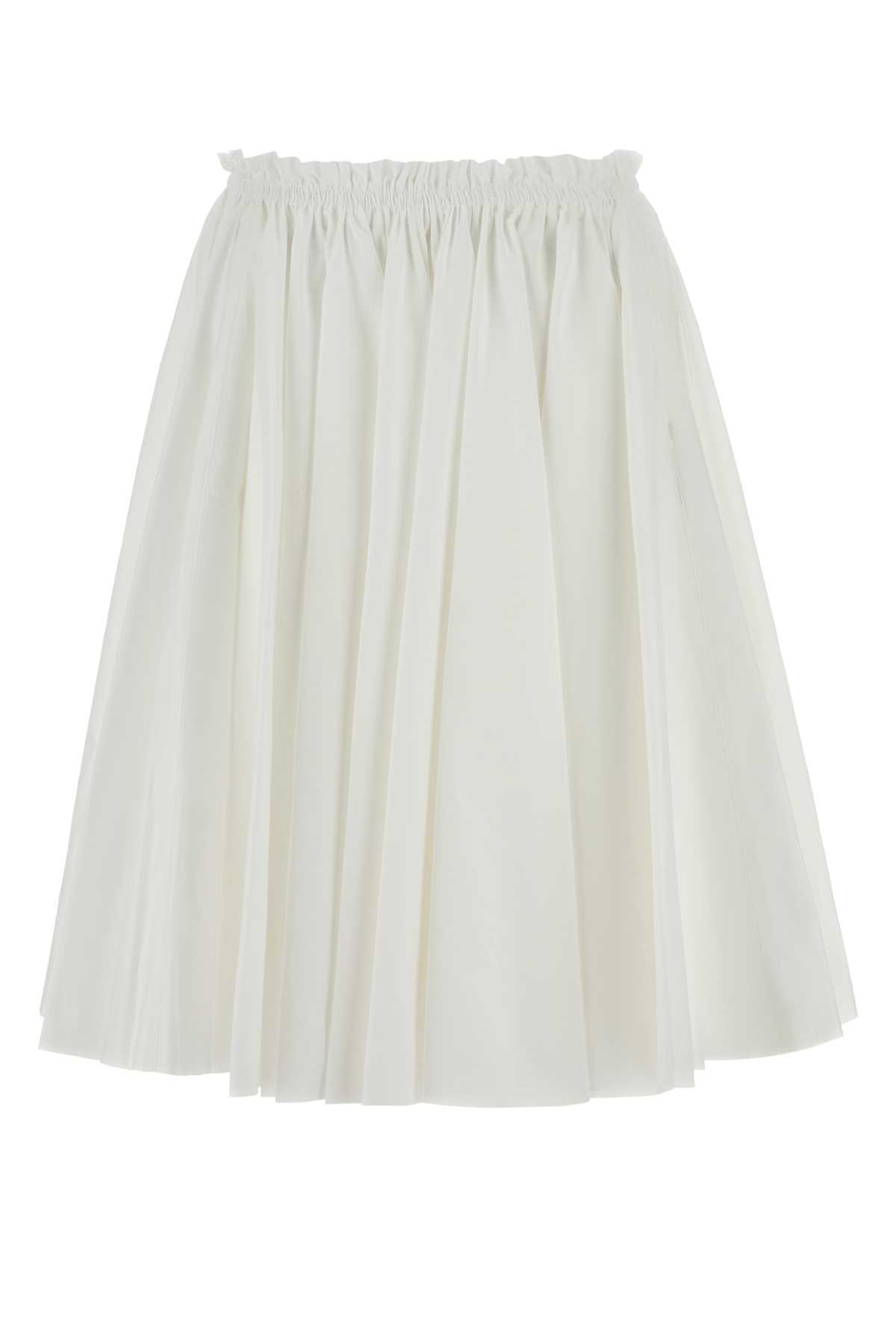 Ami Alexandre Mattiussi White Poplin Skirt - Image 1 of 2