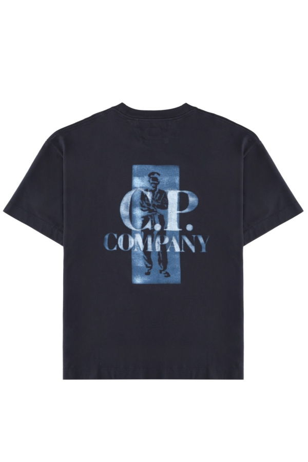 C.P. Company T-Shirt With Logo And Print T-Shirt - Blue