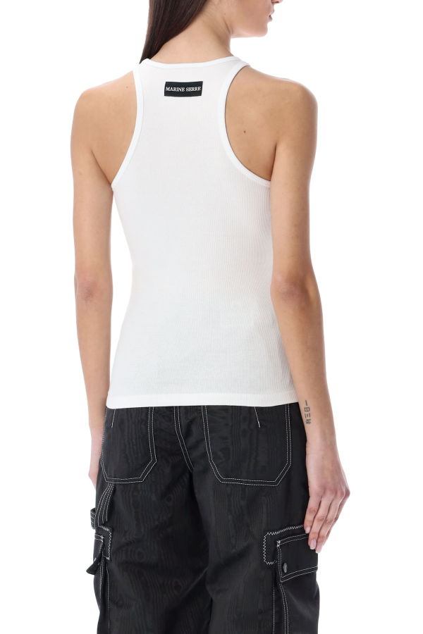 MARINE SERRE Organic Cotton Tank Top - White