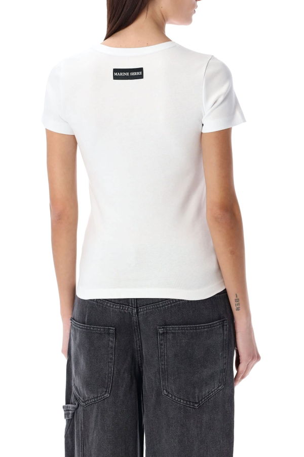 MARINE SERRE Cotton Baby T-Shirt - White
