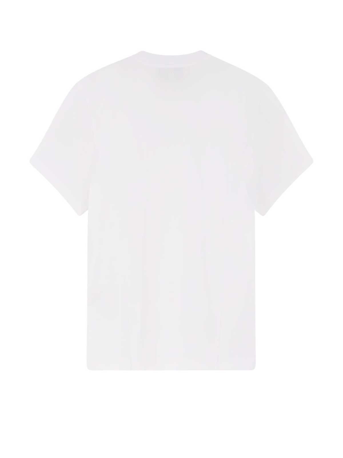 Ami Alexandre Mattiussi Cotton T-Shirt With Contrasting Embroidery - White - Image 2 of 3