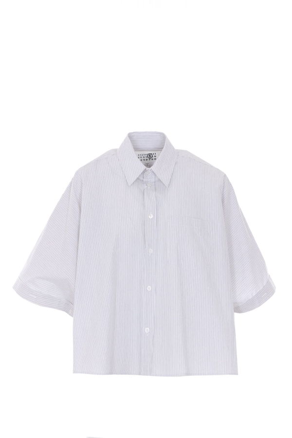 MM6 Maison Margiela Oversize Cropped Shirt - Gray