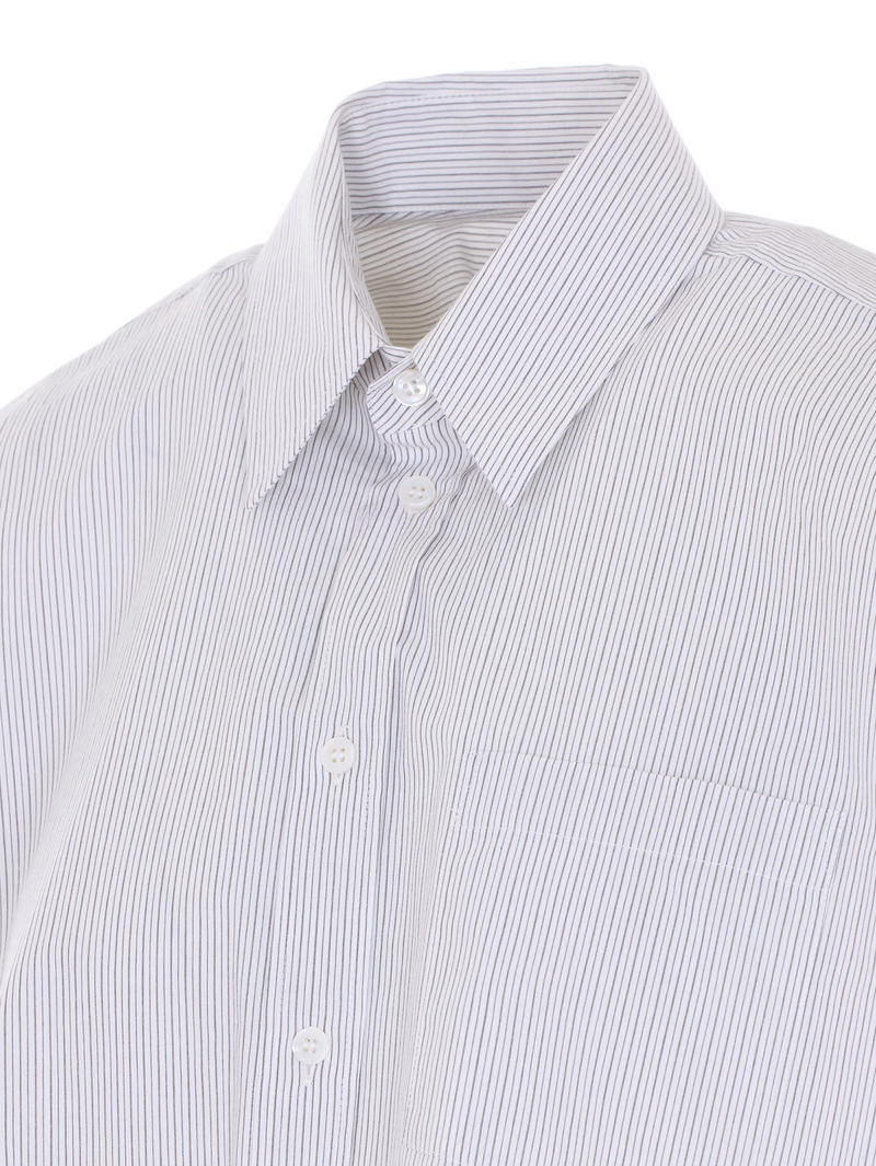 MM6 Maison Margiela Oversize Cropped Shirt - Gray