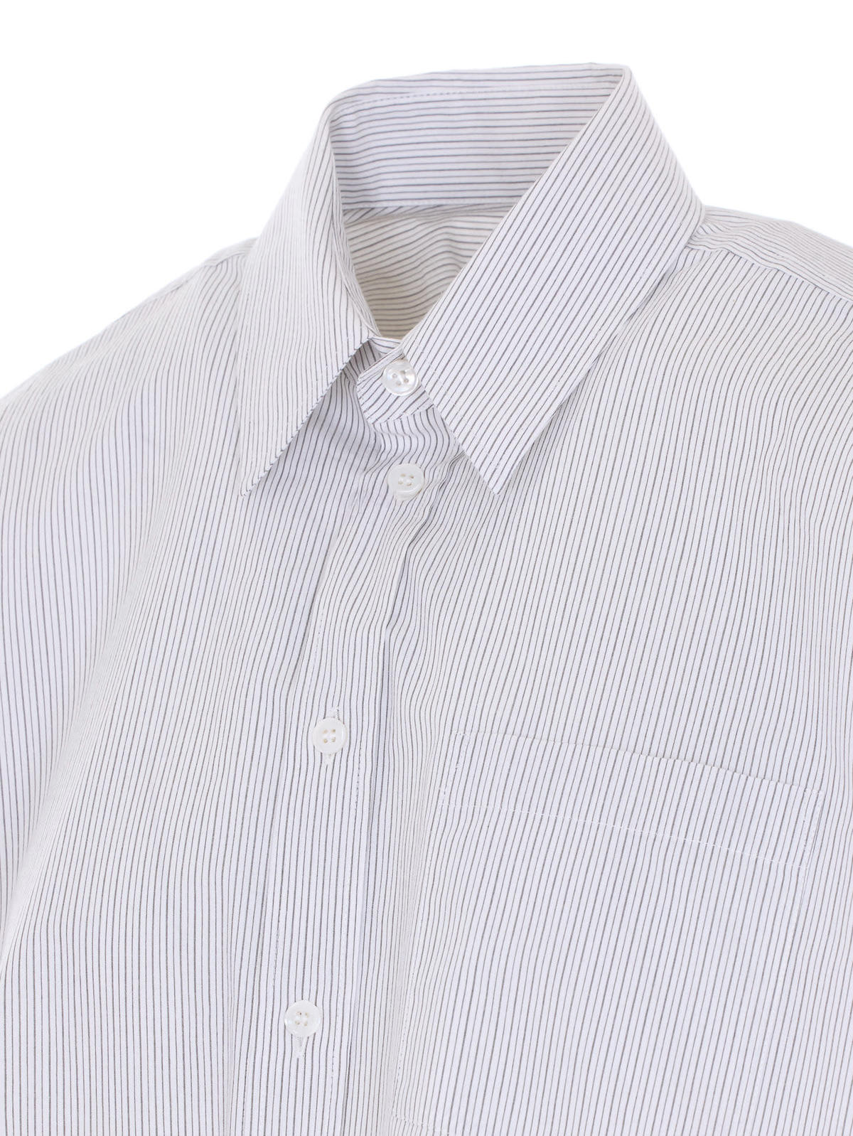 MM6 Maison Margiela Oversize Cropped Shirt - Gray - Image 3 of 4