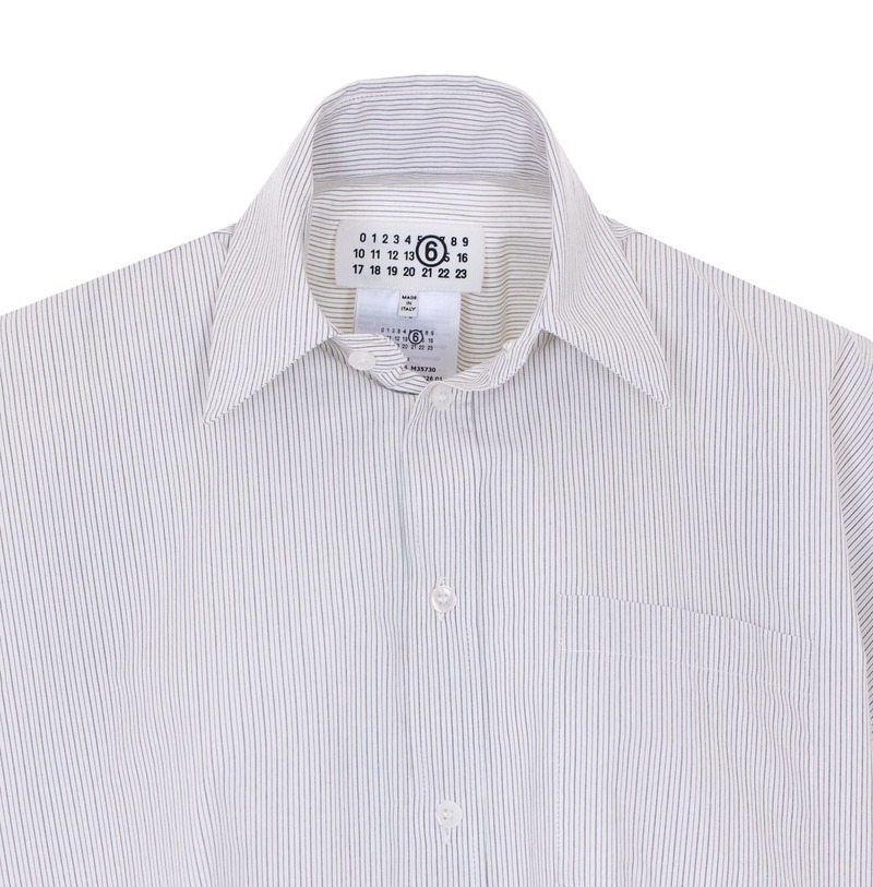 MM6 Maison Margiela Oversize Cropped Shirt - Gray