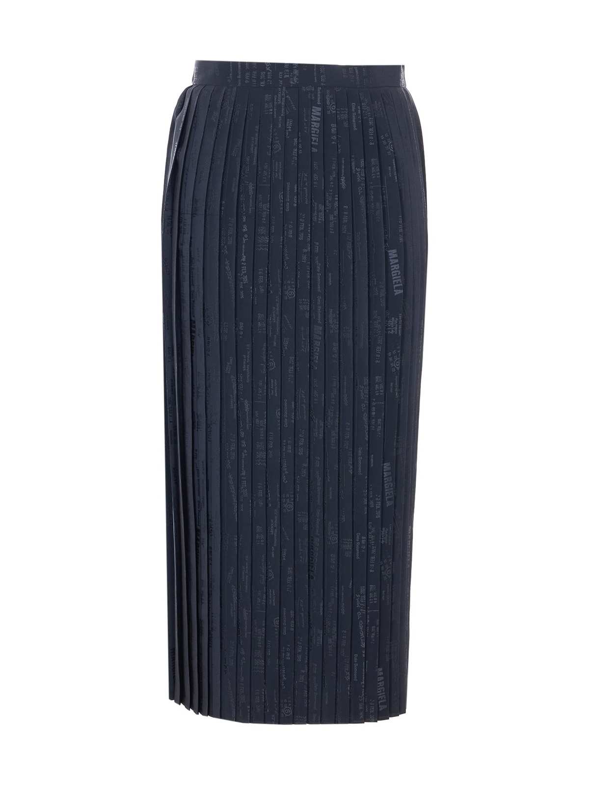 MM6 Maison Margiela Midi Pleated Skirt - Black - Image 1 of 4