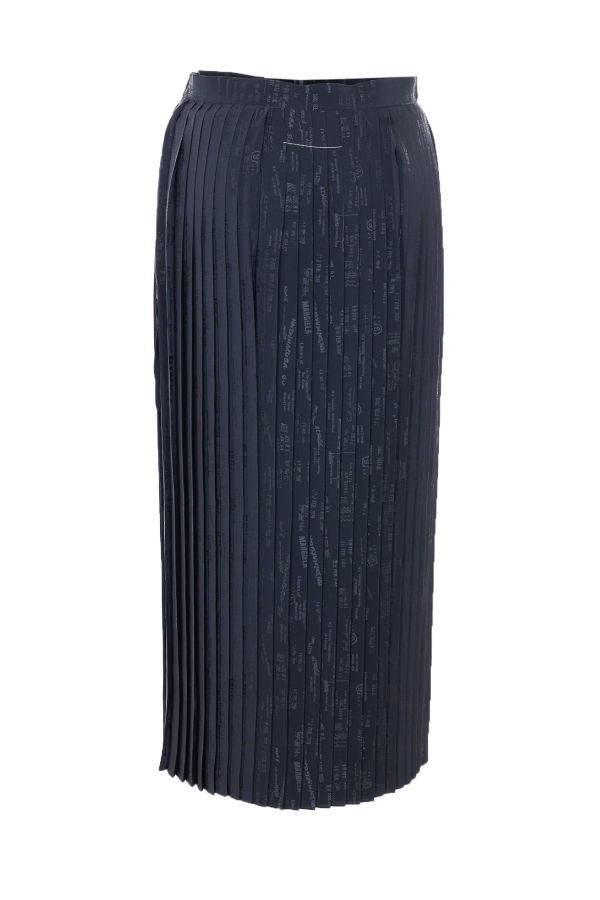 MM6 Maison Margiela Midi Pleated Skirt - Black