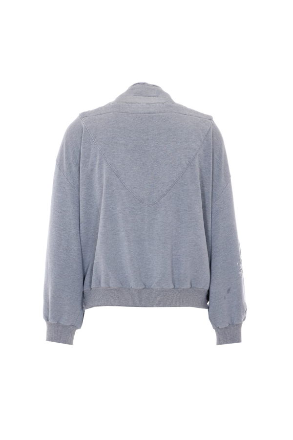 MM6 Maison Margiela Zip Up Sweatshirt - Gray