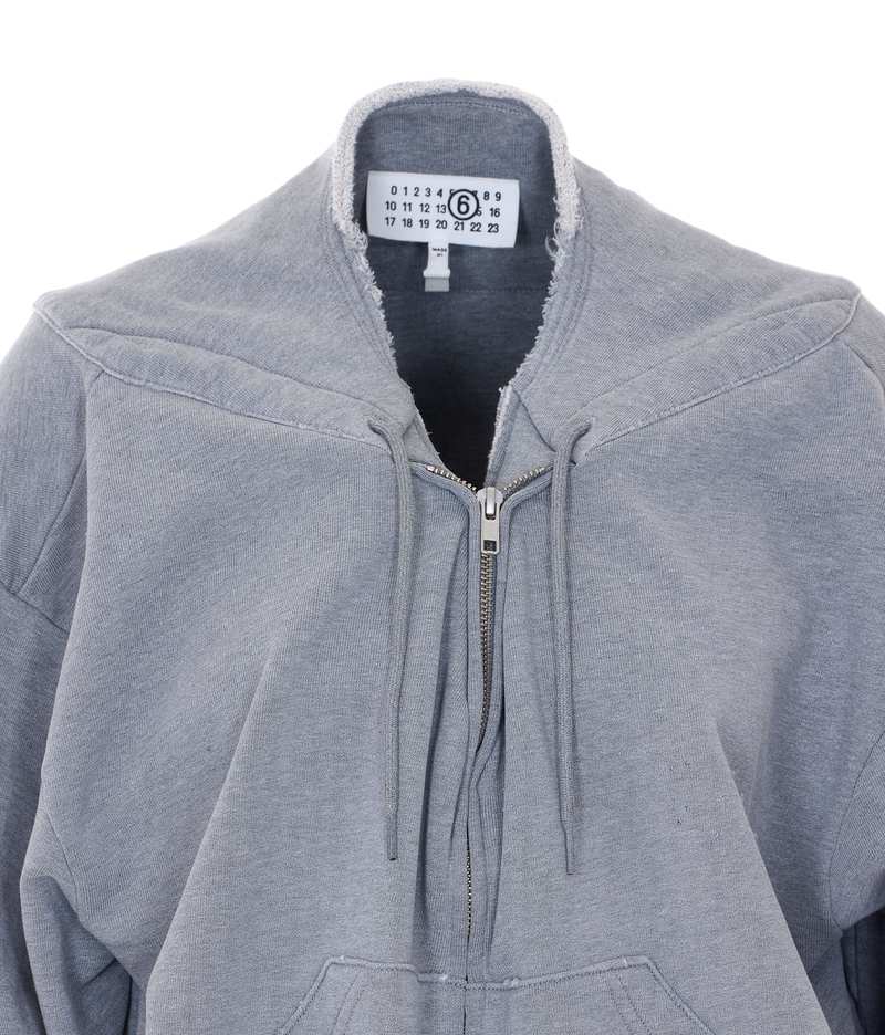 MM6 Maison Margiela Zip Up Sweatshirt - Gray