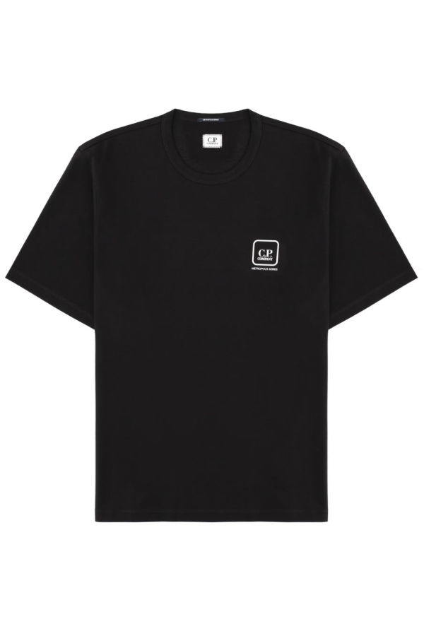 C.P. Company T-Shirt With Logo And Print - Black
