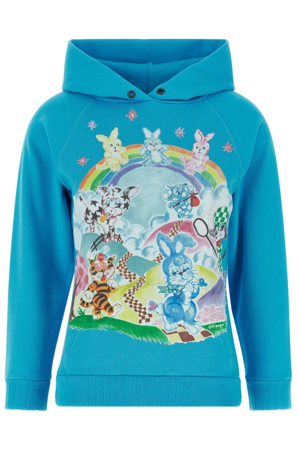 Kenzo Cartoon Hoodie - Light Blue
