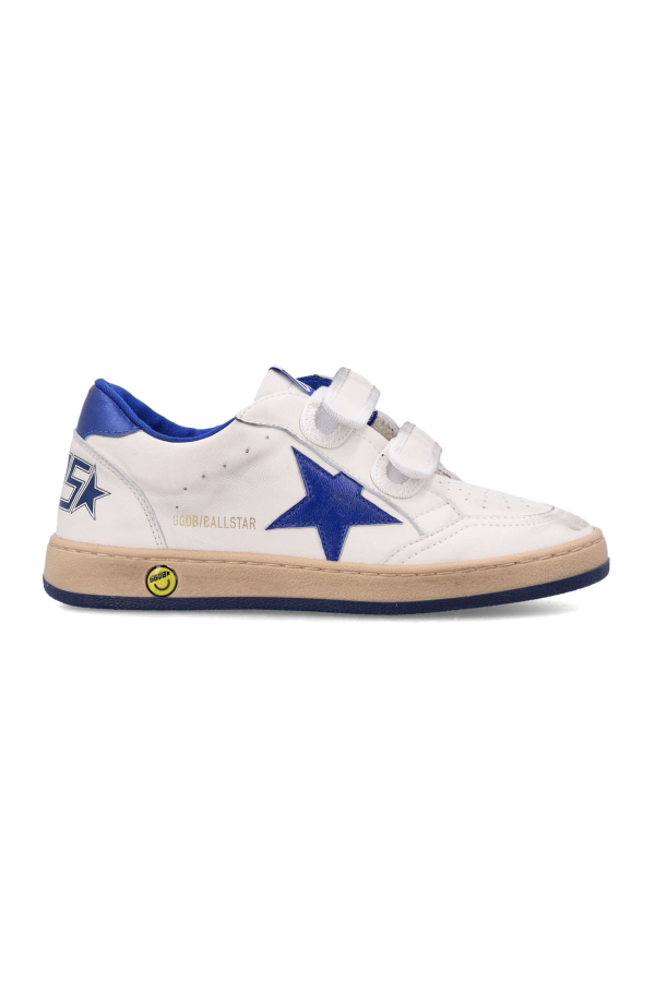 KIDS Golden Goose Ball Star Strap Sneakers - White/Blue