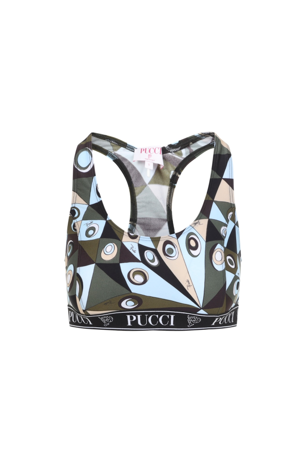 PUCCI Polyamide Bra Top - Khaki/Blue