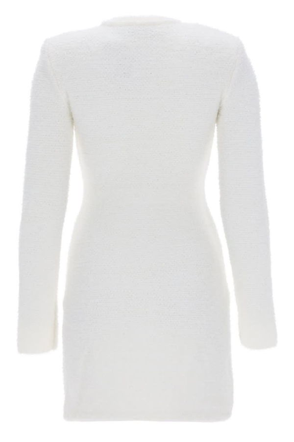 Self-Portrait Mini Dress With Jewel Buttons - White