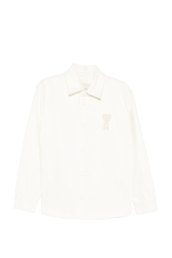 Ami Alexandre Mattiussi Ami De Coeur Denim Shirt - Beige
