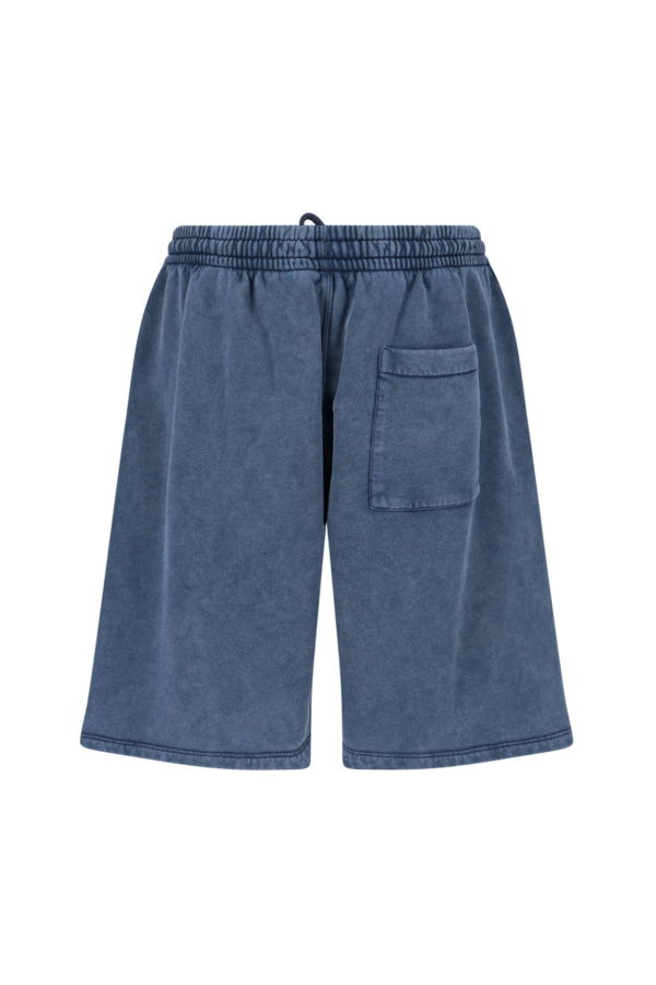 Off-White Cotton Shorts - Blue