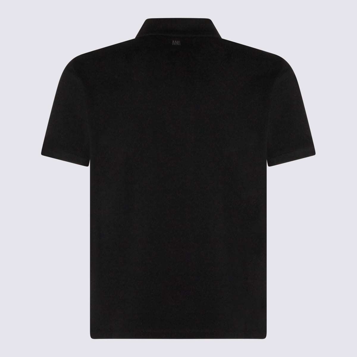 Ami Alexandre Mattiussi Ami De Coeur Polo Shirt - Black - Image 2 of 4