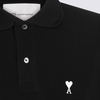 Ami Alexandre Mattiussi Ami De Coeur Polo Shirt - Black - Thumbnail 3
