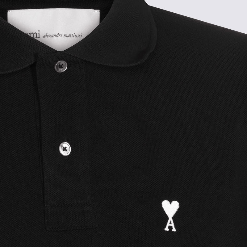 Ami Alexandre Mattiussi Ami De Coeur Polo Shirt - Black