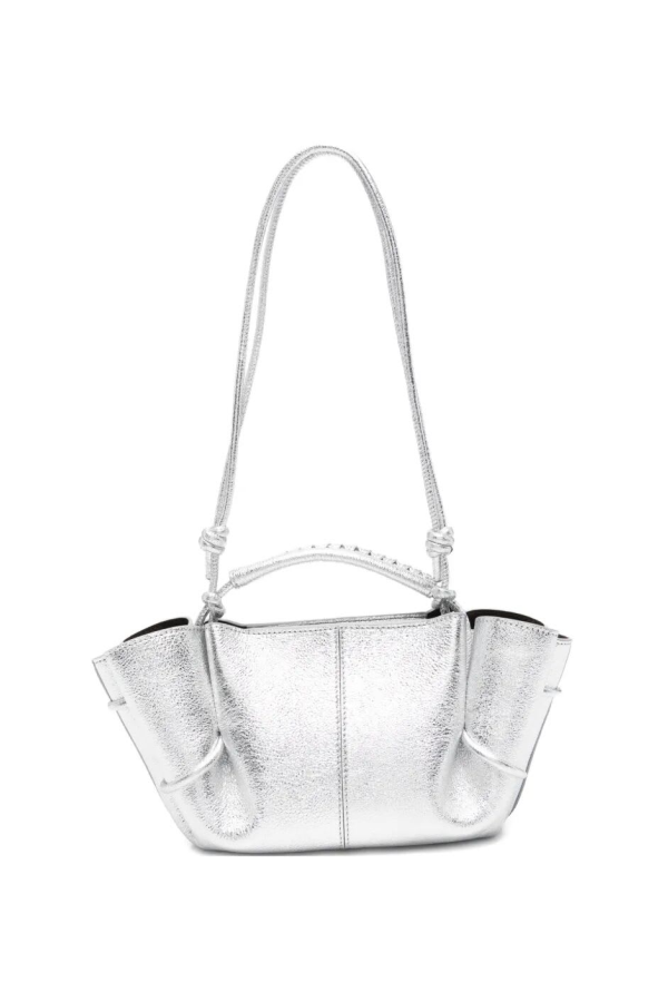 Hereu Arta Mini Metallic Tote Bag - Light Silver