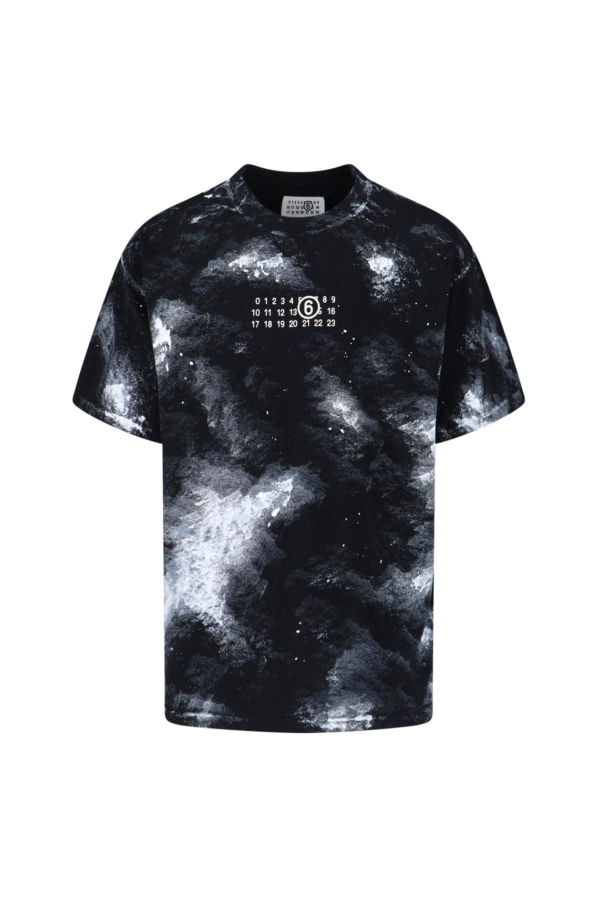 MM6 Maison Margiela Numeric Tie-Dye T-Shirt - Black