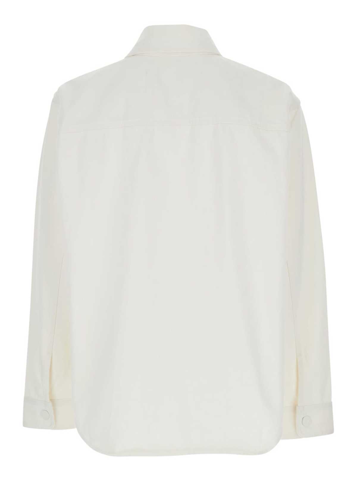 Ami Alexandre Mattiussi Overshirt With Knitted Ami De Coeur Shirt - White - Image 2 of 3