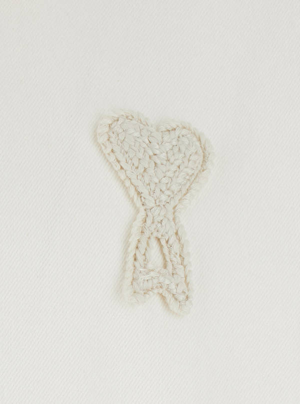 Ami Alexandre Mattiussi Overshirt With Knitted Ami De Coeur Shirt - White