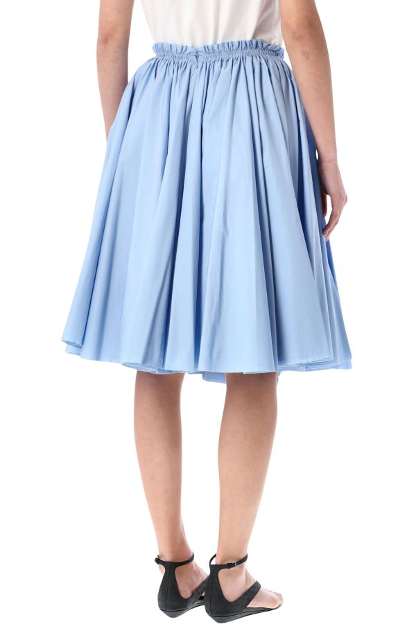 Ami Alexandre Mattiussi Ami Paris Cotton Midi Corolla Skirt - Light Blue
