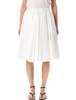 Ami Alexandre Mattiussi Ami Paris Cotton Midi Corolla Skirt - White - Thumbnail 1