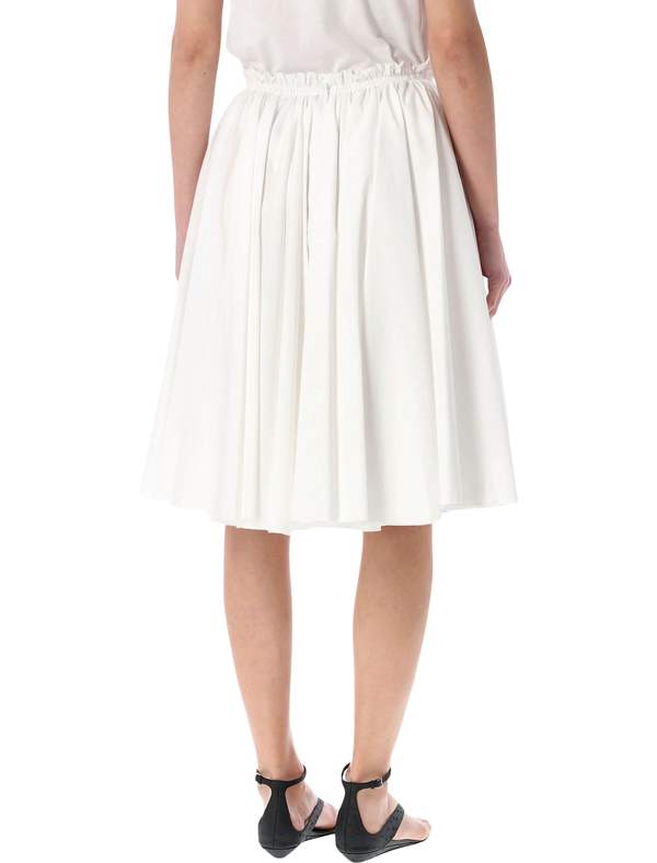 Ami Alexandre Mattiussi Ami Paris Cotton Midi Corolla Skirt - White