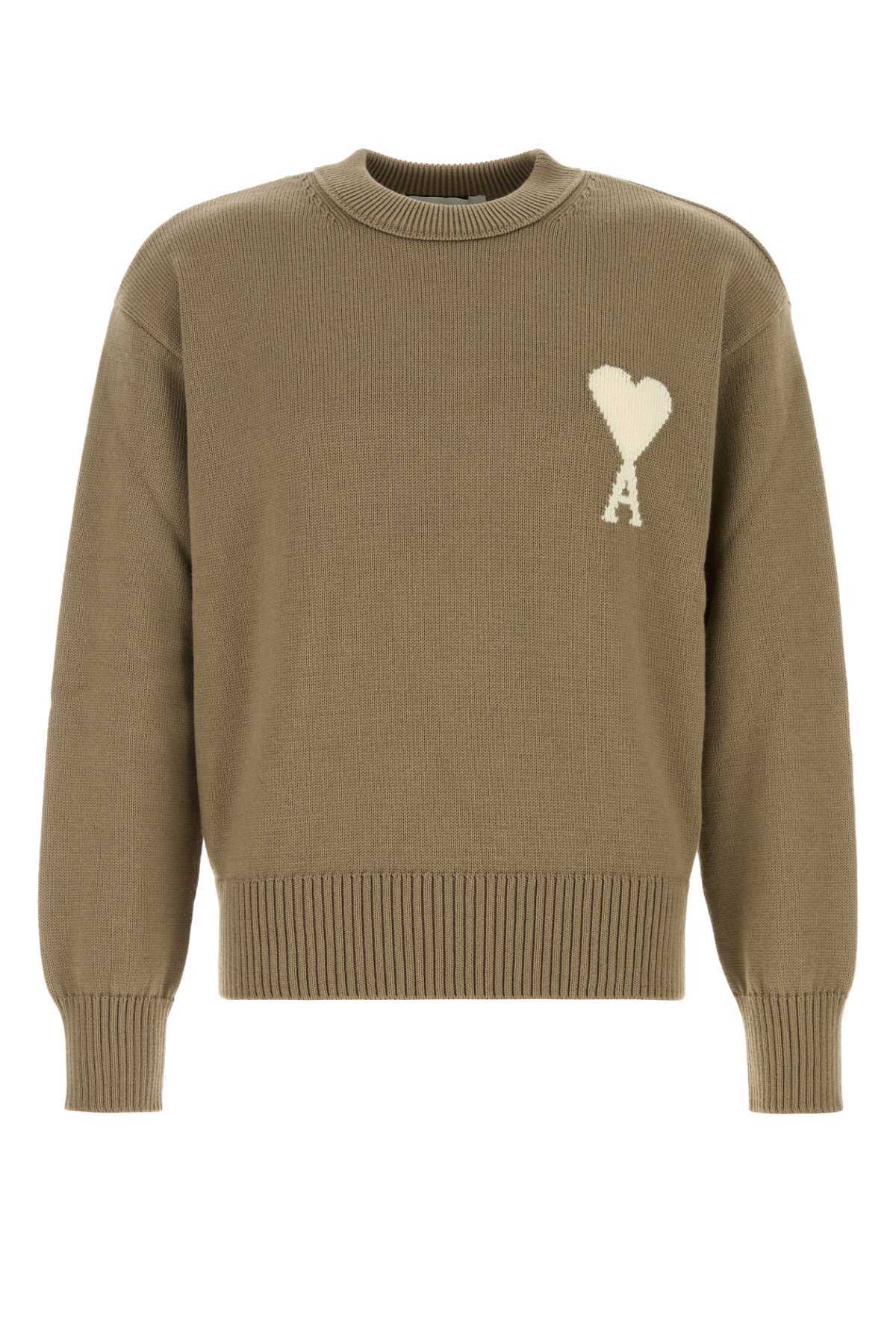 Ami Alexandre Mattiussi Cappuccino Wool Blend Sweater - BEIGETAUPEECRU - Image 1 of 2