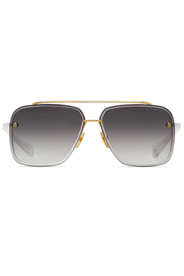 DITA Mach-Six Sunglasses - Matte White/Yellow Gold