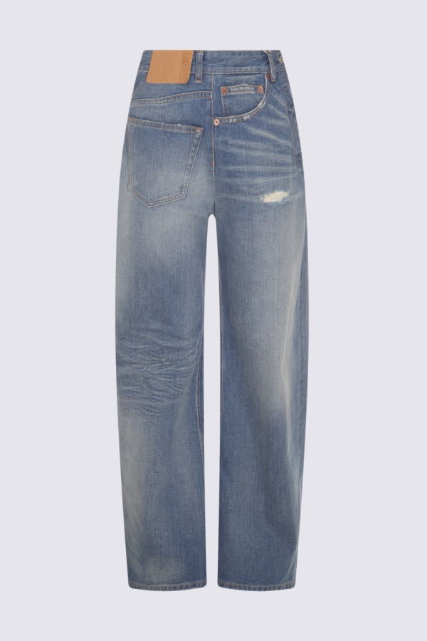 MM6 Maison Margiela Denim Blue Cotton Jeans - Medium Blue