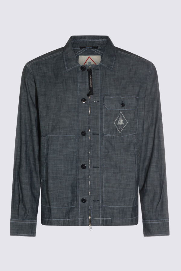 C.P. Company Indigo Cotton Shirt - Blue