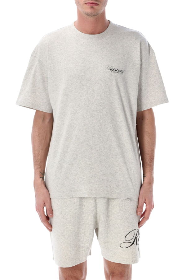 Represent Owners Club Script T-Shirt - Cream Marl