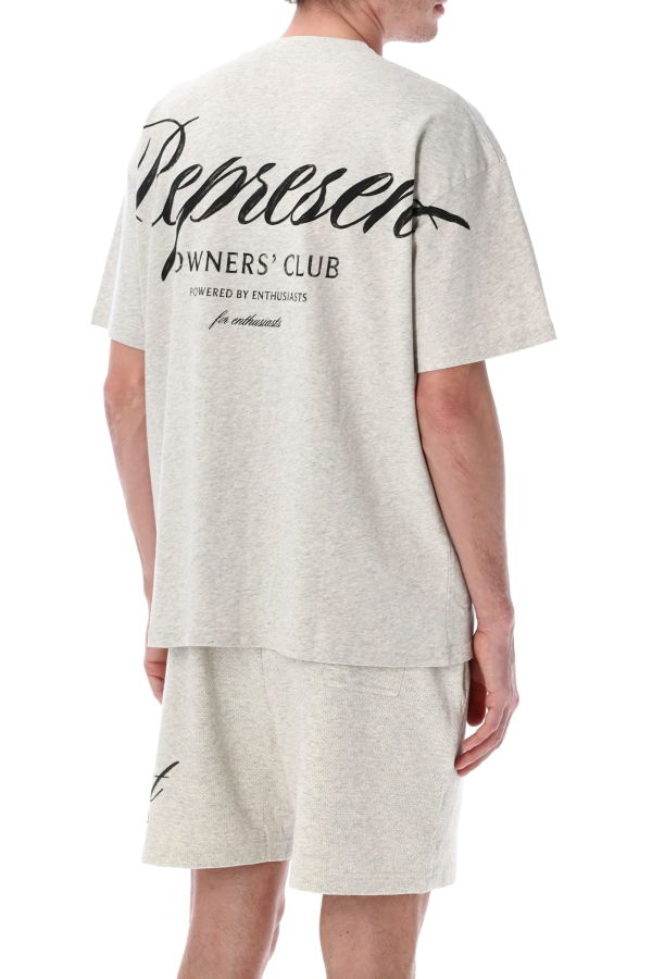 Represent Owners Club Script T-Shirt - Cream Marl