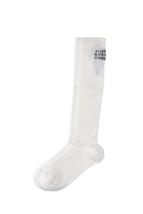MM6 Maison Margiela Numeric Socks - White
