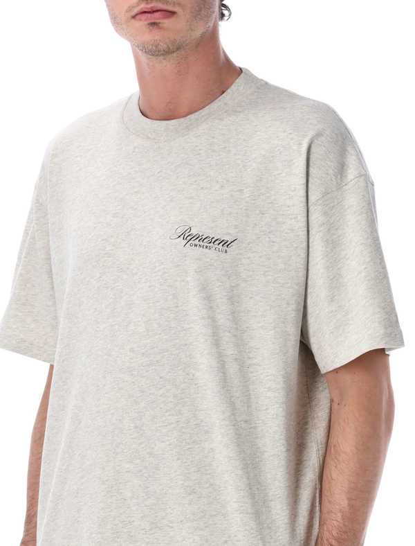 Represent Owners Club Script T-Shirt - Cream Marl