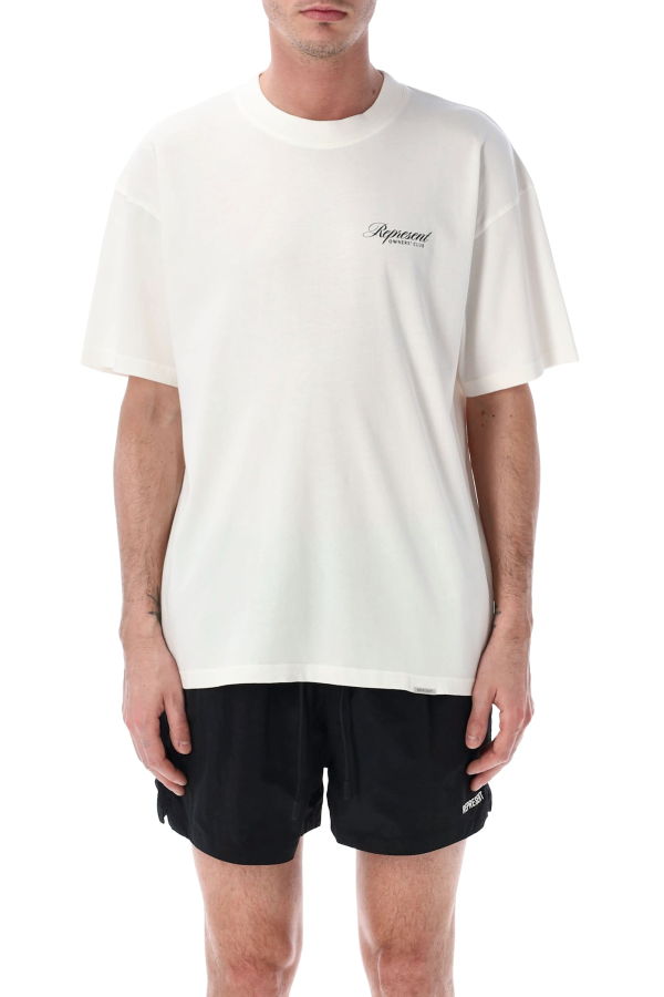 Represent Owners Club Script T-Shirt - FLAT WHITE
