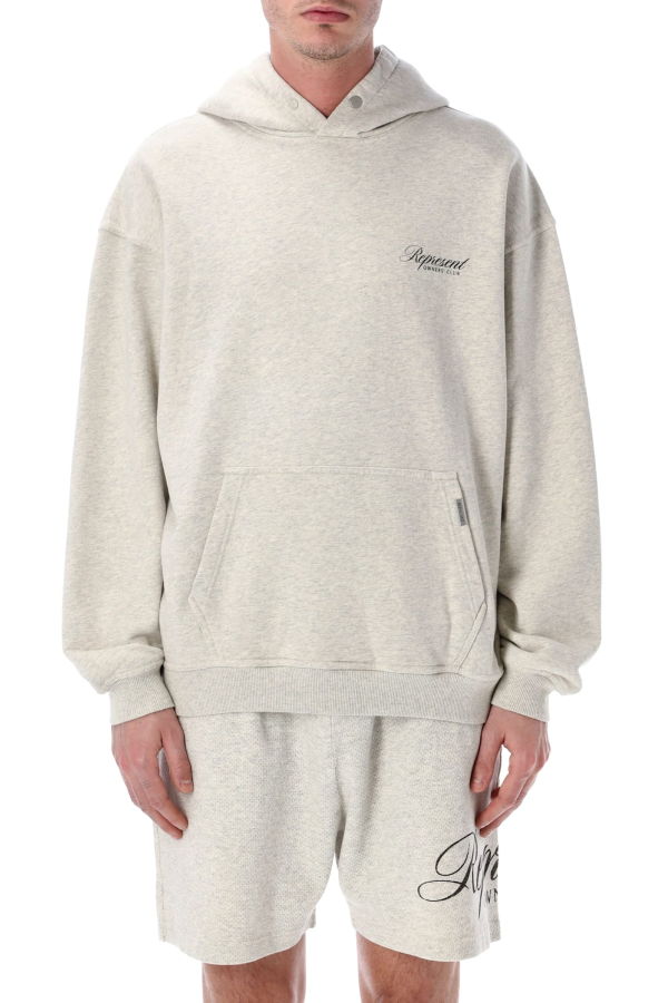 Represent Owners Club Script Hoodie - Cream Marl