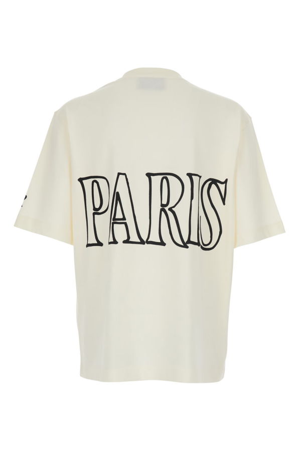 Ami Alexandre Mattiussi Boxy Fit Short Sleeve T-Shirt With Ami Paris Print At Front And Back - White