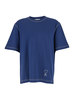 Ami Alexandre Mattiussi Short Sleeves Boxy Fit T-Shirt With Topstitched Ami De Coeur - Blue - Thumbnail 1