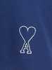 Ami Alexandre Mattiussi Short Sleeves Boxy Fit T-Shirt With Topstitched Ami De Coeur - Blue - Thumbnail 3
