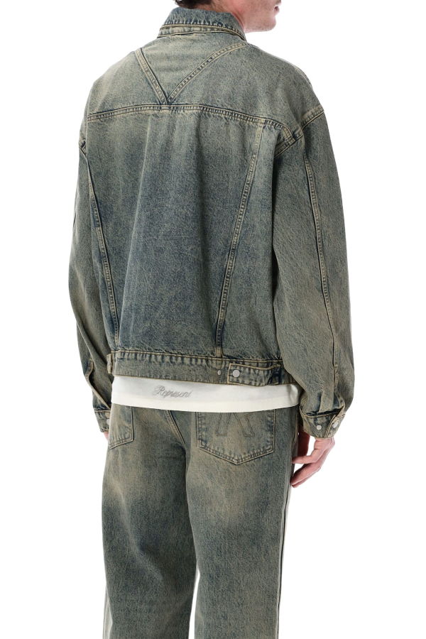 Represent R4 Denim Jacket - Blue Cream